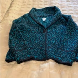 Blue and Black Cardigan Sweater